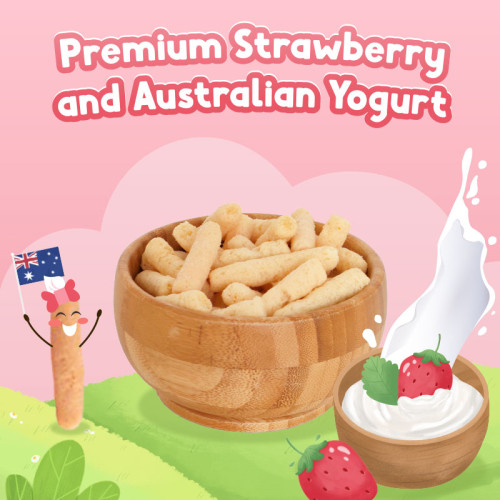 Alamii Strawberry Yogurt Puffs | Kids Snack | Healthy Snack | Halal Snack | 1 years+